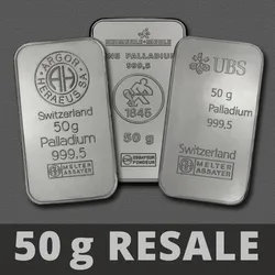 Palladiumbarren 50g "Resale"