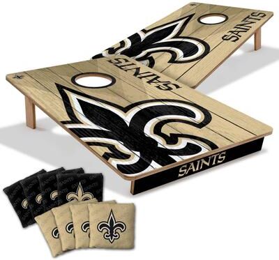 Skip's Garage New Orleans Saints NFL Tailgate Cornhole Board Set