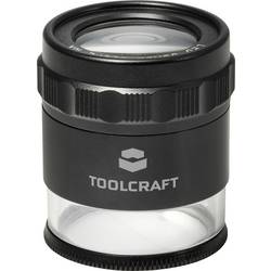 TOOLCRAFT TO-11367549 Handlupe mit Beleuchtung, mit LED-Beleuchtung, mit Messskala Vergrößerungsfaktor: 10 x Linsengröße: (Ø) 30 mm Black