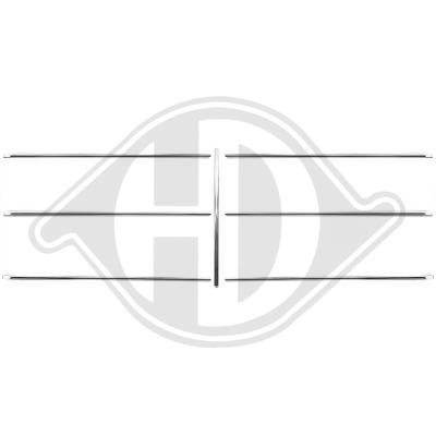 DIEDERICHS Zier-/Schutzleistensatz, Kühlergitter 1611044 für Mercedes