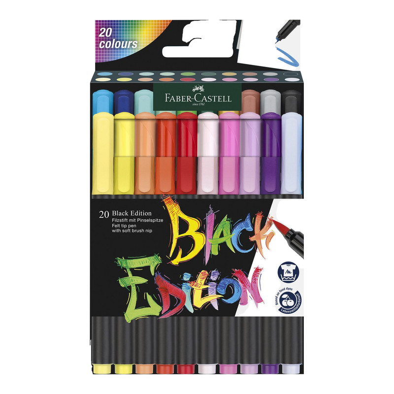 Faber-Castell Penseelset Zwarte Editie 20 stuks