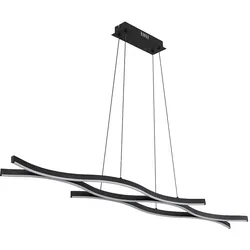 Pendelleuchte Hängelampe Deckenlampe LED Höhenverstellbar Schwarz-matt L 108 cm