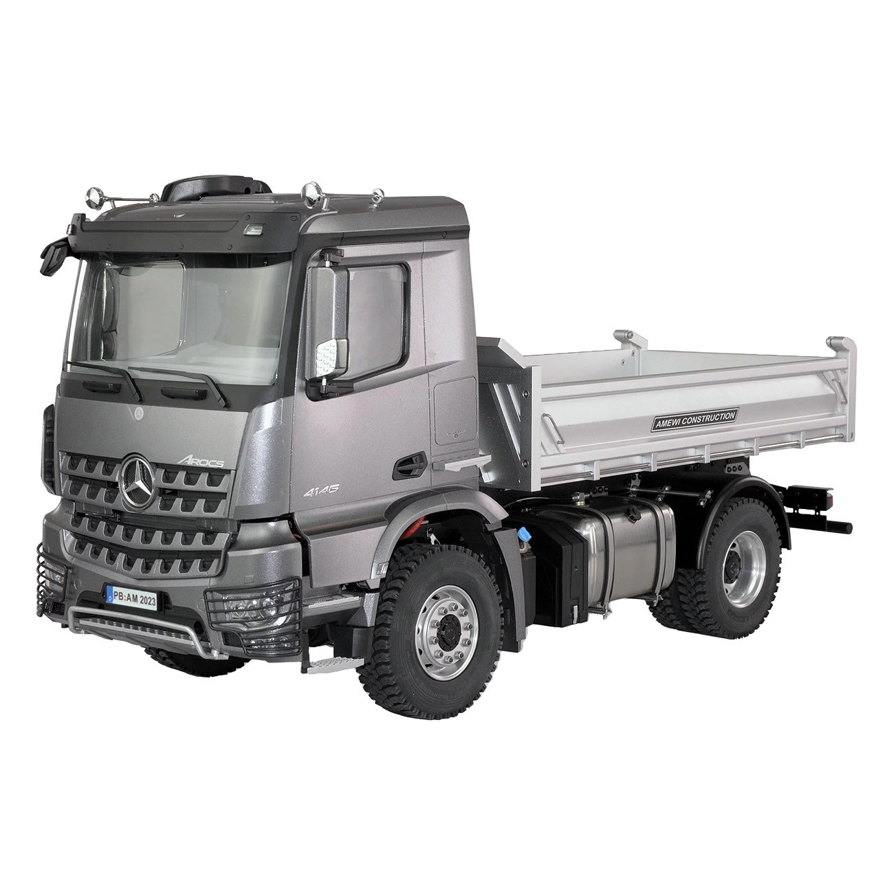 AMEWI RC Baustelle Mercedes Arocs 4x2 Muldenkipper - Grijs