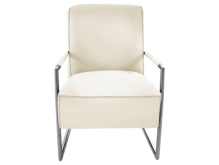 K+W Komfort & Wohnen Cocktailsessel, mit bezogenen Armlehnen, Gestell in Metall Edelstahloptik