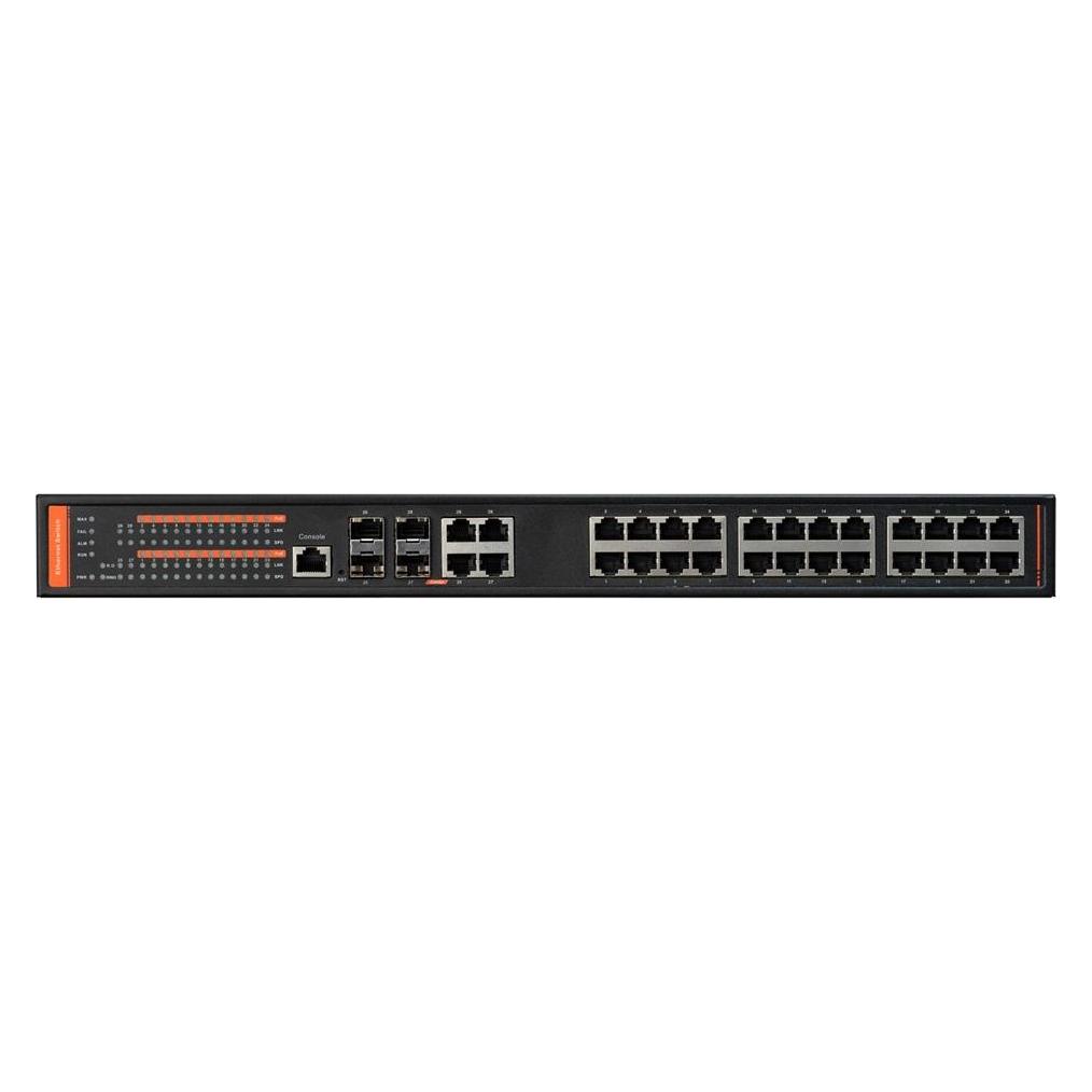 BCS BCS-SP24G04G-4SFP-M Verwalteter PoE-Switch 24 Ports 1Gbps mit 400W Leistung (24 Ports) (BCS-SP24G04G-4SFP-M)