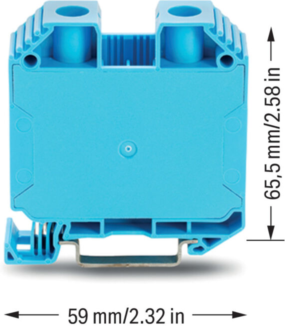 WAGO Bornier de connexion 2 conducteurs 883-3504 35 mm² bleu (883-3504)