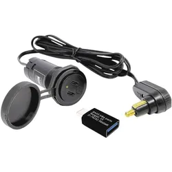 BAAS, Fahrzeug Werkzeug, Tankrucksack-Kabel mit 2 USB-C-Anschlüssen und 1 USB-A Adapter USB22