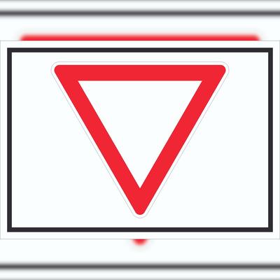 HB-Druck Schild Vorfahrt gewähren Symbol A2 (420x594mm)