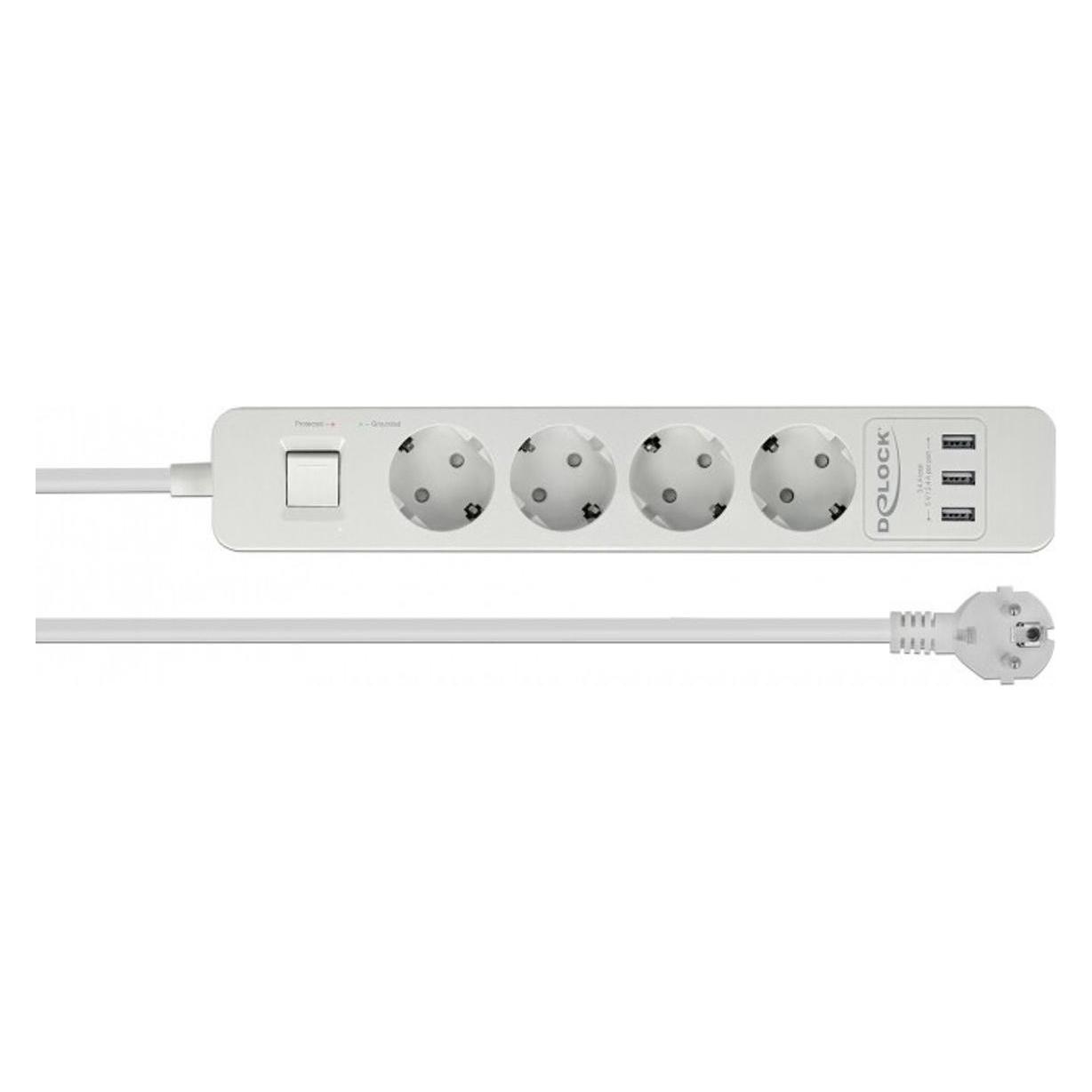 Delock Extension Socket (4x, CEE 7/3, 1.50 m) (11206)