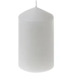 Stumpenkerze 8 cm Wachs Weiß
