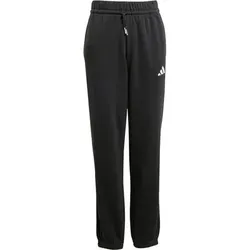ADIDAS Kinder Hose Slogan Fleece, Größe 128 in Schwarz Schwarz