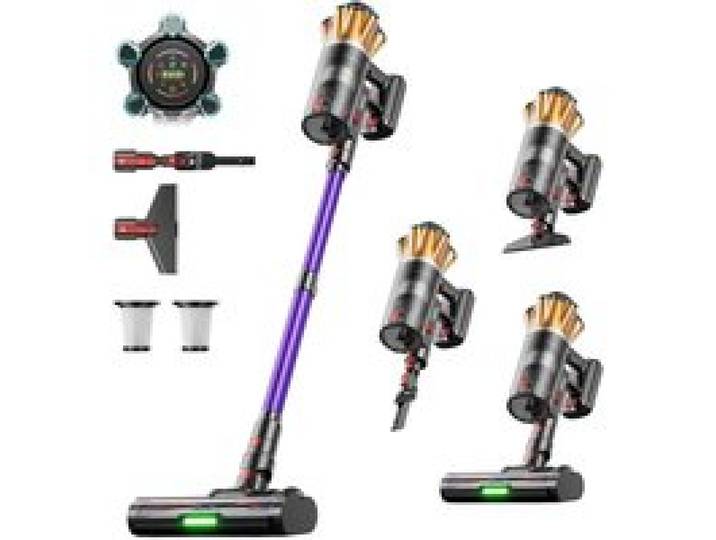 Aspirateur Balai Sans Fil 55Kpa 650W 70 Min 1 8L Aspirateur Sans Fil Puissant Autoportant Écran Led Brosse Anti-Enchevêtrement Pas