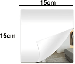 Inspire Curations Self Adhesive Shatterproof Acrylic Mirror Sheet 15x15cm
