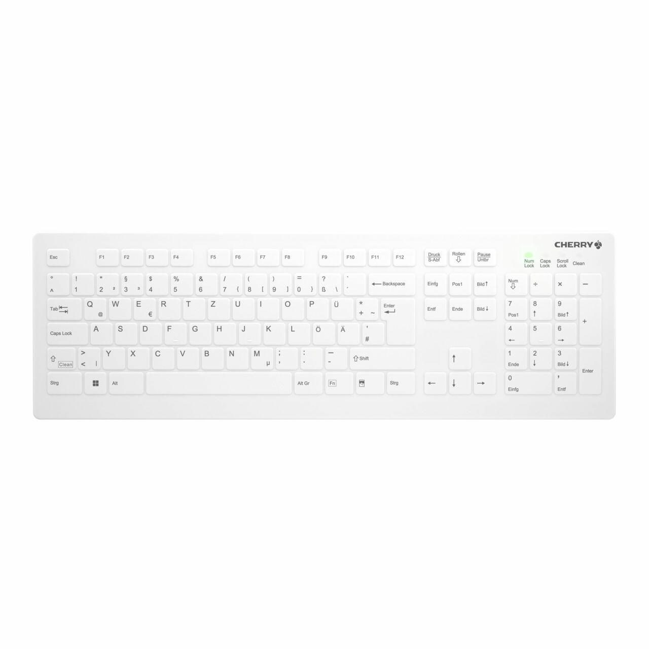 CHERRY AK-C8112F kabellose Hygienetastatur - Deutsch - Weiß AK-C8112F-FU1-W/GE