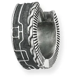 cai Single-Ohrring Silber 925 rhodiniert oxidiert