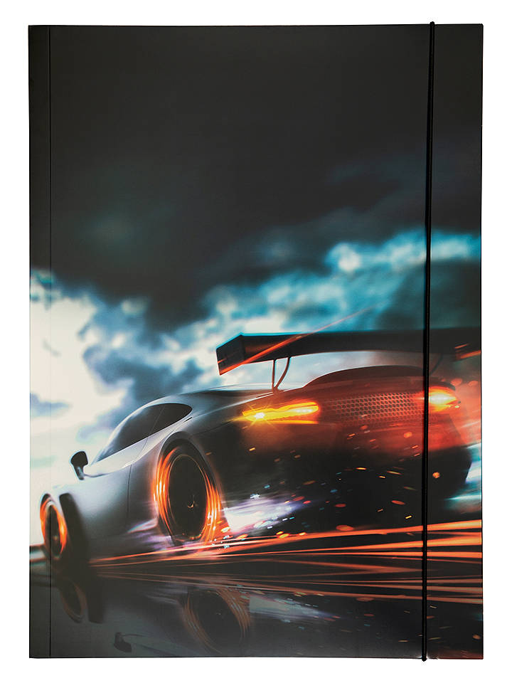 folia PAPER Sammelmappe "Race car" in Schwarz - onesize