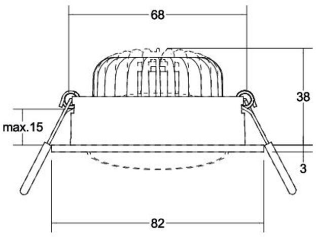 brumberg Spot encastrable LED 230V 7W dimmable rond blanc structuré (39379173)