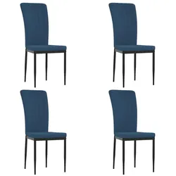 vidaXL Esszimmerstühle 4 Stk. Blau Samt