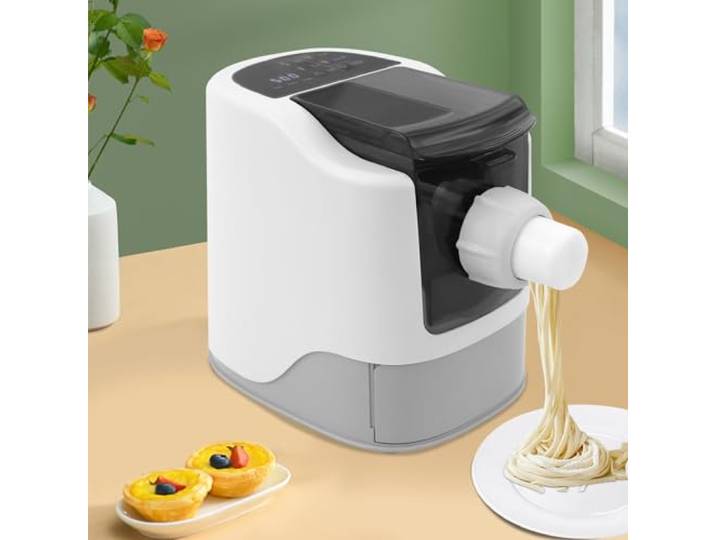 Nudelmaschine Elektrische Pasta Maker Küche Vollautomatische Pastamaschine mit 13 Formscheiben für Ausgemachte Teigtaschen, Spaghetti, Fettuccine und Penne, bis zu 480g Mehl