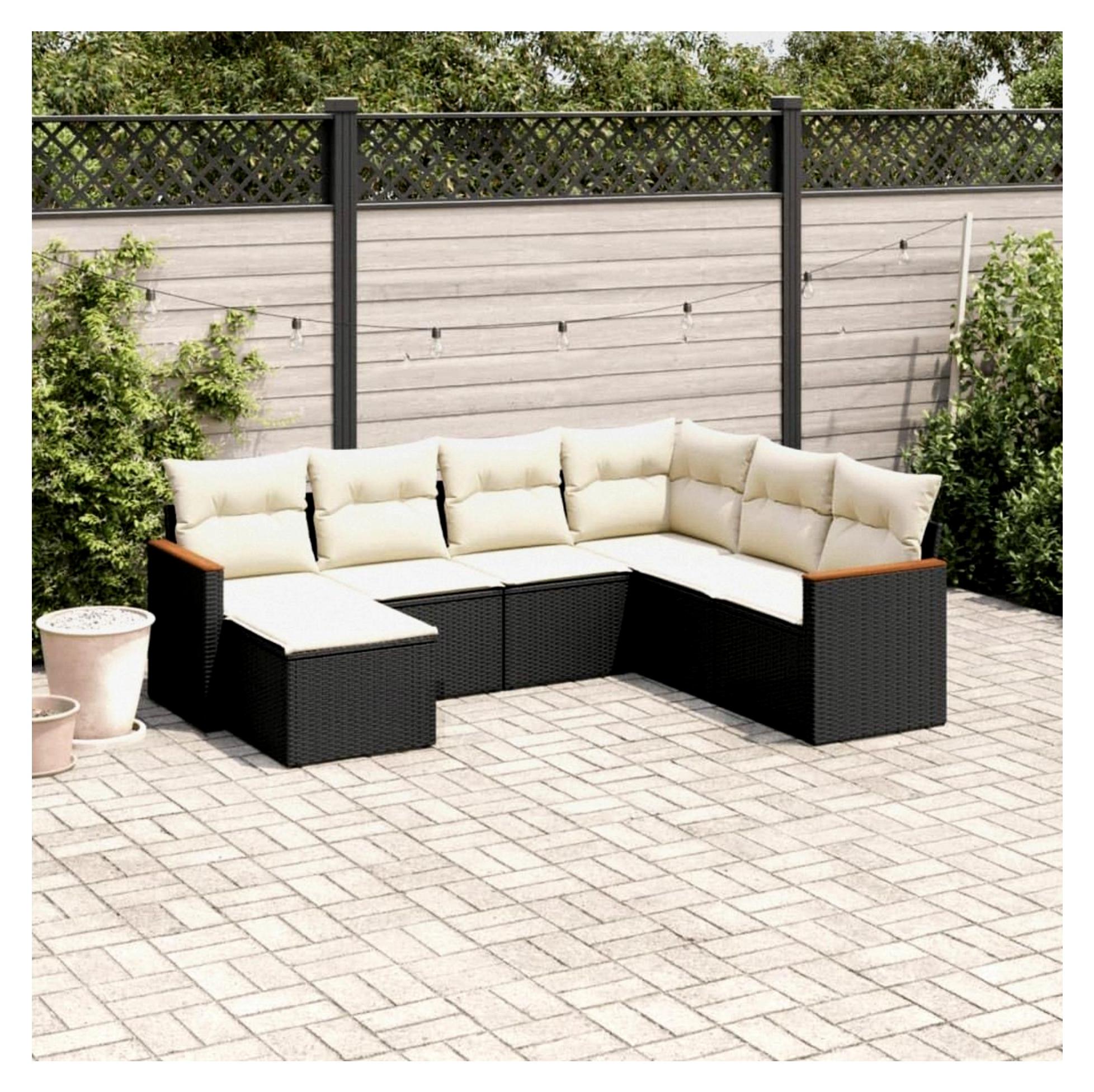 Gartenlounge aus Rattan mit Stauraum - Loungemöbel für den Garten