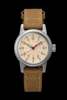 Perfect Picks Market Retro Military Watch Unisex Luxury Sport Watch With Movement beige White