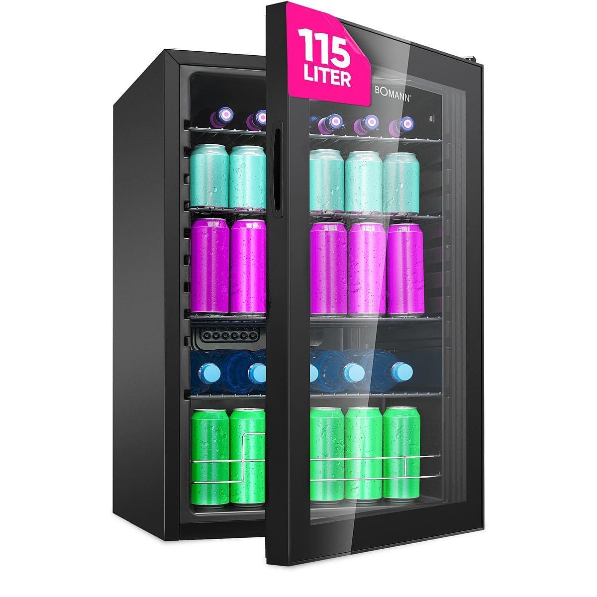Bomann KSG7290 115 l / 115 l Tischkühlschrank EEK: E 66 kWh Jahr (Schwarz) 772900
