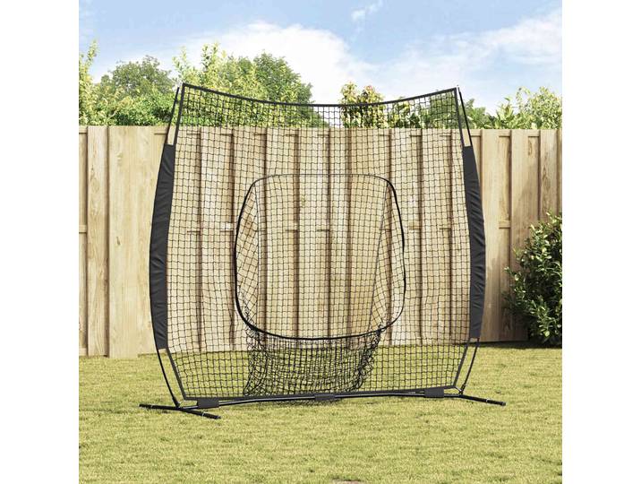vidaXL Baseball-Übungsnetz Schwarz 250 x 106 x 209 cm Polyester