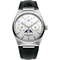 Frederique Constant Highlife Perpetual Calendar Manufacture FC-775S4NH6 - Matt with globe pattern embossed in the center,silber,schwarz - 41mm