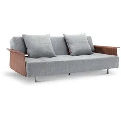 INNOVATION LIVING Schlafsofa mit Armlehnen Long Horn Excess Stoff Grau Granit