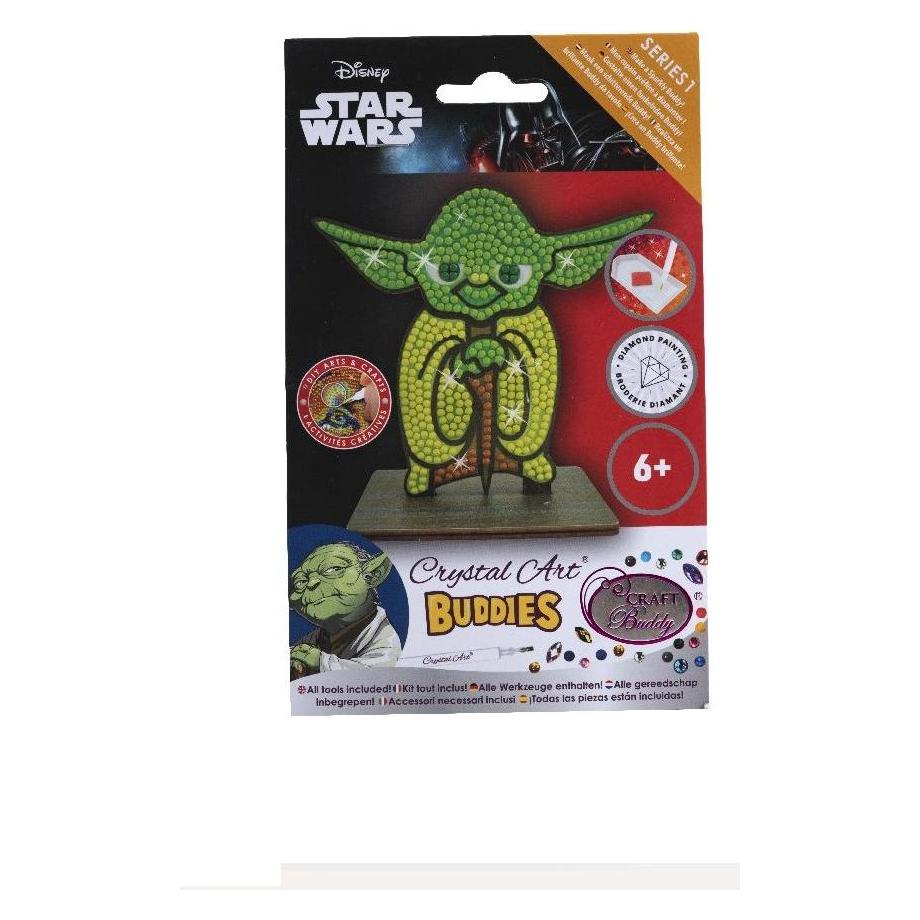Craft Buddy Yoda, Crystal Art Figur ca. 11x8cm (CAFGR-SWS005)