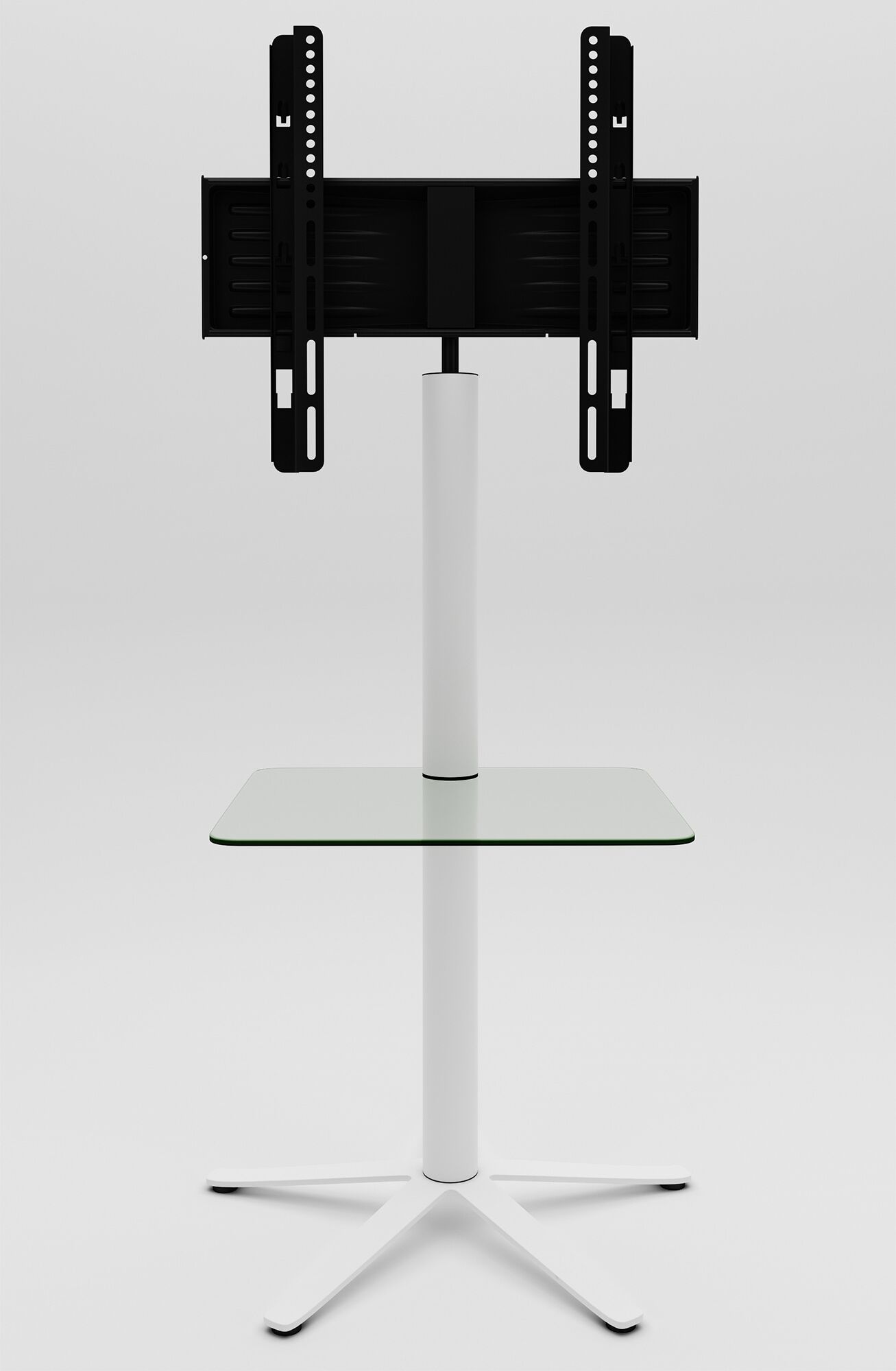 Wohnzimmertisch VCM "Design Premium TV Standfuß Rack Fernseh Xila", weiß, B:61cm T:61cm, Regale, Wohnzimmertisch