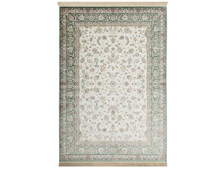 Steffensmeier Kurzflor Teppich Riad Wohnzimmer Orient Pflegeleicht Tabriz Grün, Größe: 67x210 cm