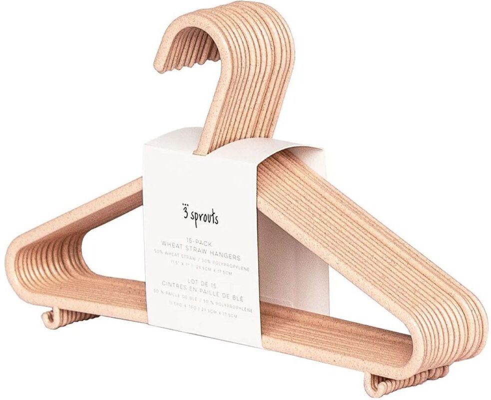 3 Sprouts - Hanger In Wheat Straw 15 pcs Rosa
