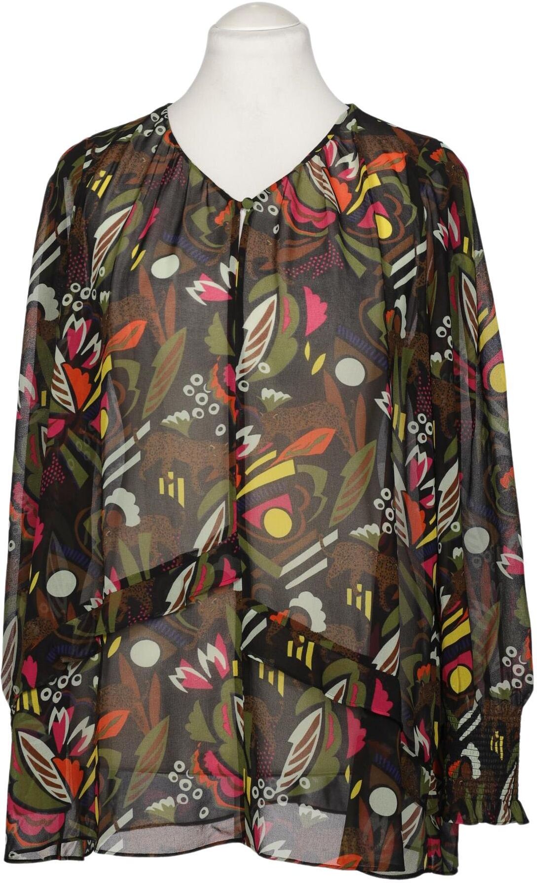 Cain Damen Bluse, Mehrfarbig, Gr. EU 42 (Marc Cain N5), Synthetik - Second Hand