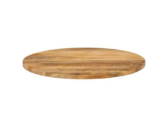 KTHLBRH Tischplatte rund 70 x 2,5 cm Massivholz Mangoholz Rustikal, leicht zu reinigen, kombinierbar mit verschiedenen Unterlagen, Ersatz für Tisch