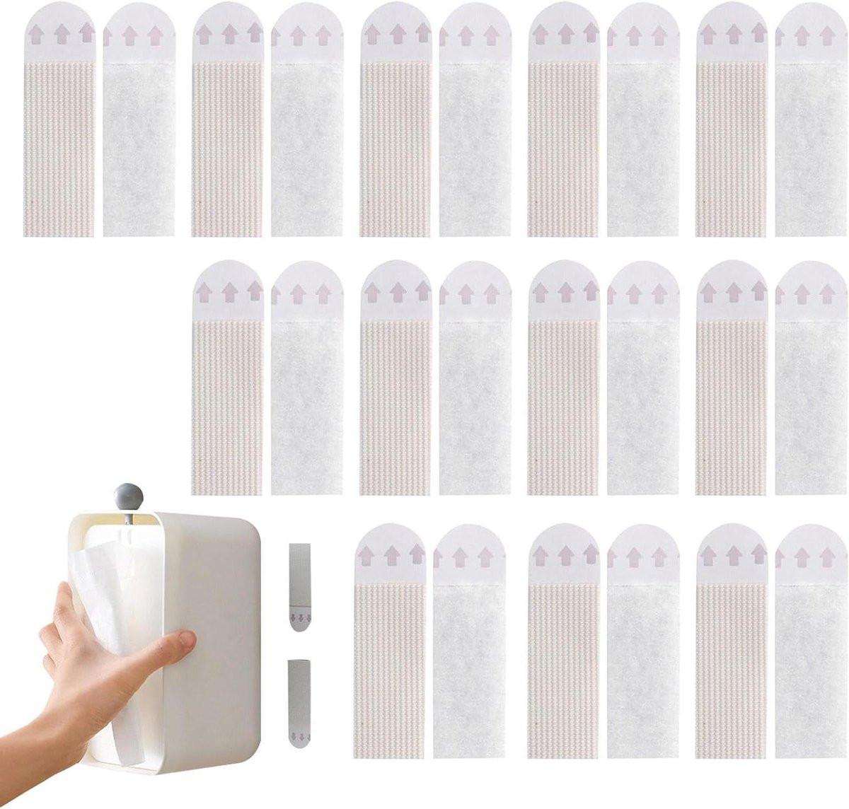 12 paar Wit Foto Hanger Strips voor Schadevrij Ophangen
