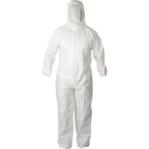Nobamed Schutzanzug Nobavek-Coverall, weiß, Größe 3XL, mit Kapuze, Einweg-Overall, PSA-Kategorie 3 Typ 5/6