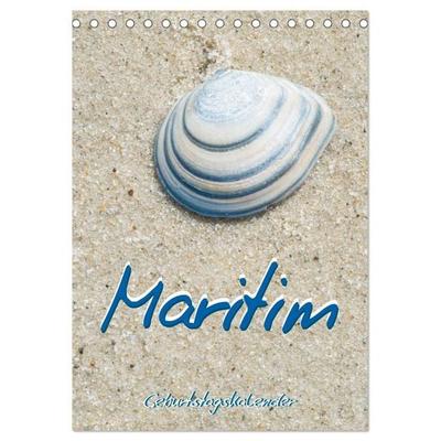 Maritim - Geburtstagskalender (Tischkalender 2027 DIN A5 hoch), CALVENDO Monatskalender