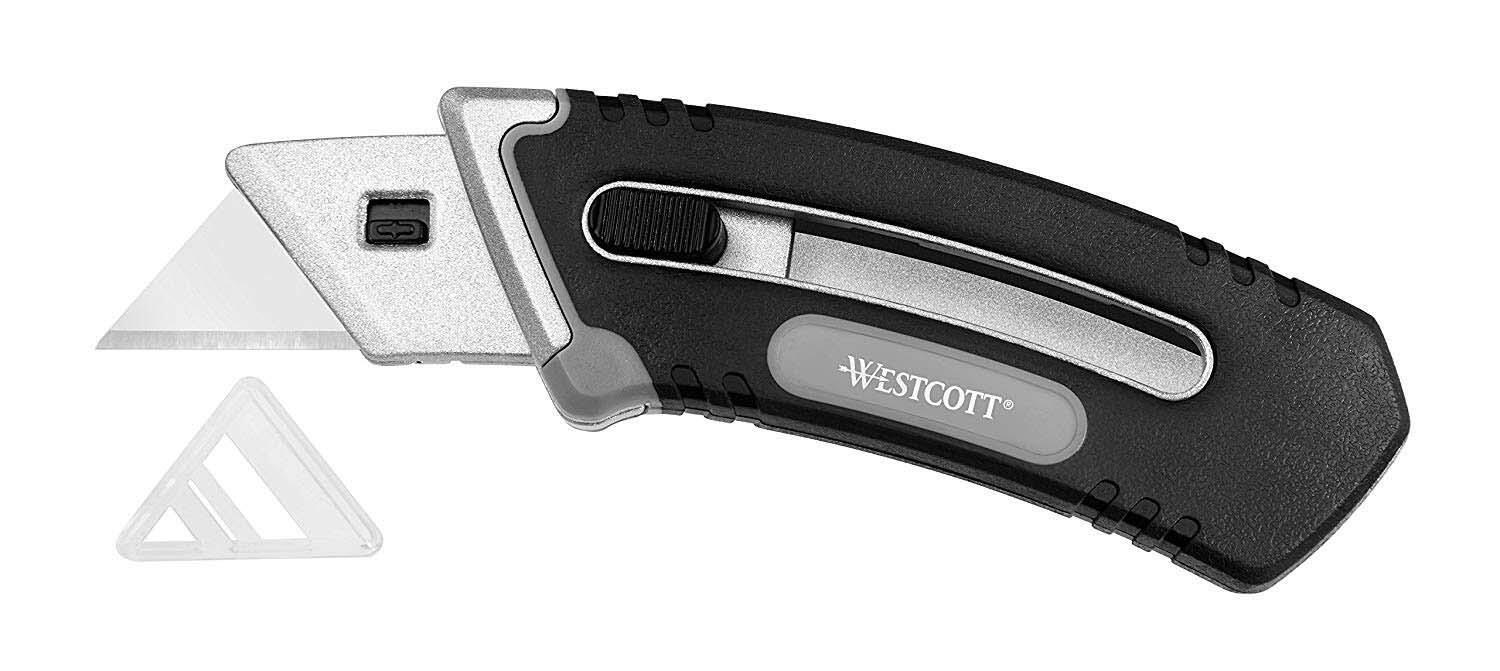 WESTCOTT Collapsible Utility Knife Cuttermesser 18 mm schwarz, silber E-84029 00