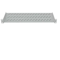 LogiLink 19" Fachboden – vorne befestigt, Tiefe 150 mm, Lichtgrau