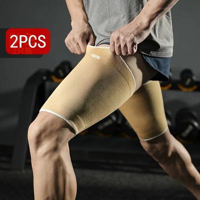 Inspired Finds Thigh Compression Sleeves For Running And Outdoor Sports 2 Pieces beige