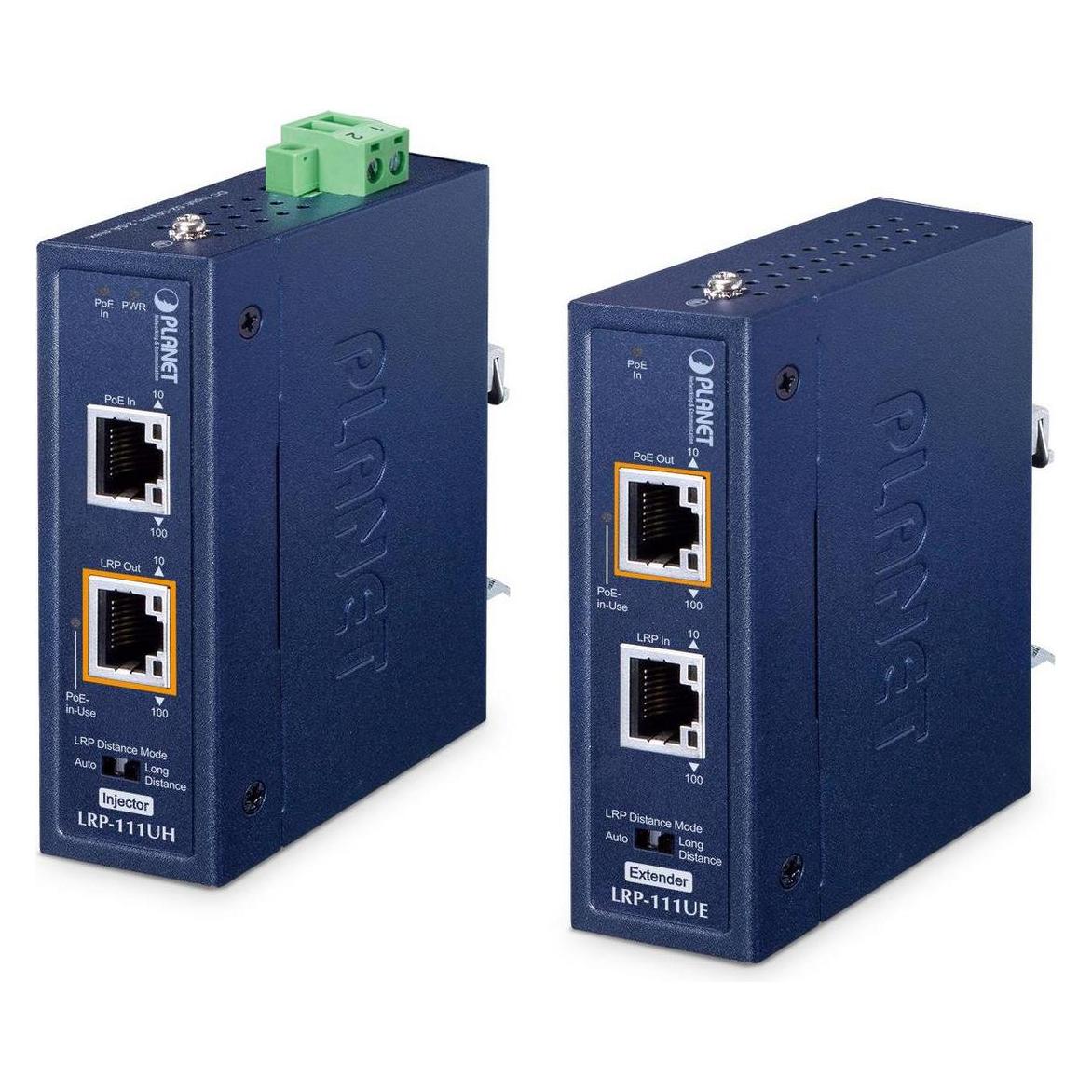 Planet Industrial Single-port PoE over UTP Extender Kit LRP- (LRP-111U-KIT)