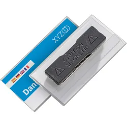 10 Namensschilder URBAN, magnetisch 60 x 30 mm, Hart-PVC, transparent