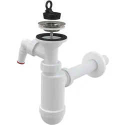 Alcadrain Flaschengeruchverschluss für die Waschbecken DN 32 mit einem Geräteanschluss und einem Edelstahlgitter DN 63