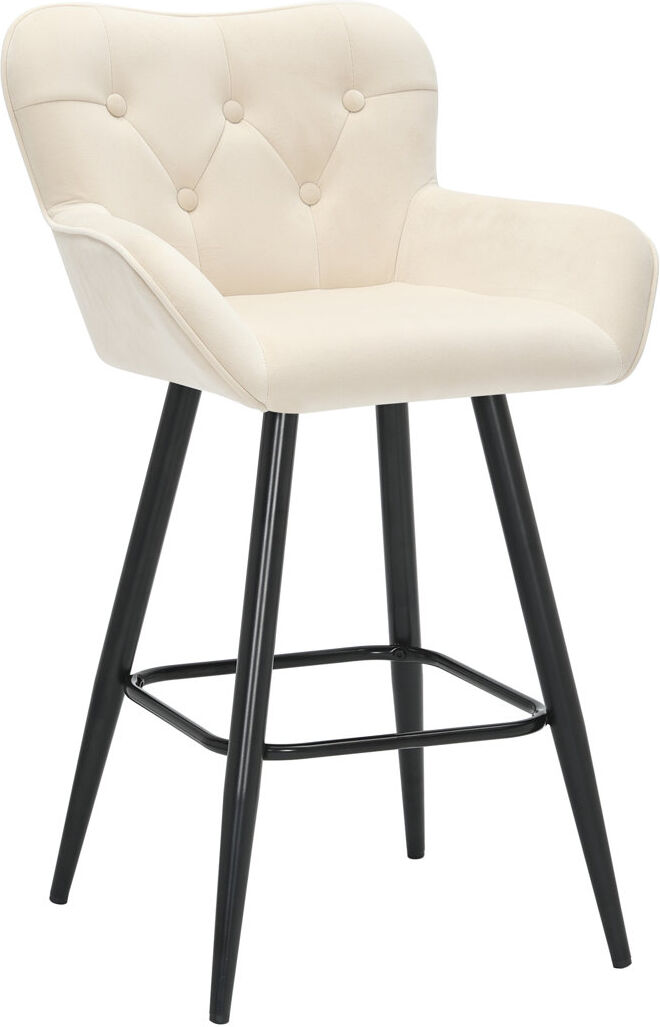 Fairmont Park Upholstered Bar Stool Cream 94cm H X 54cm W X 51cm D