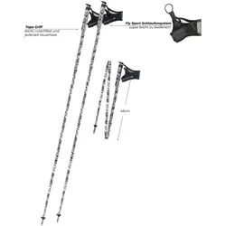 Komperdell, Wanderstöcke, (130 cm)