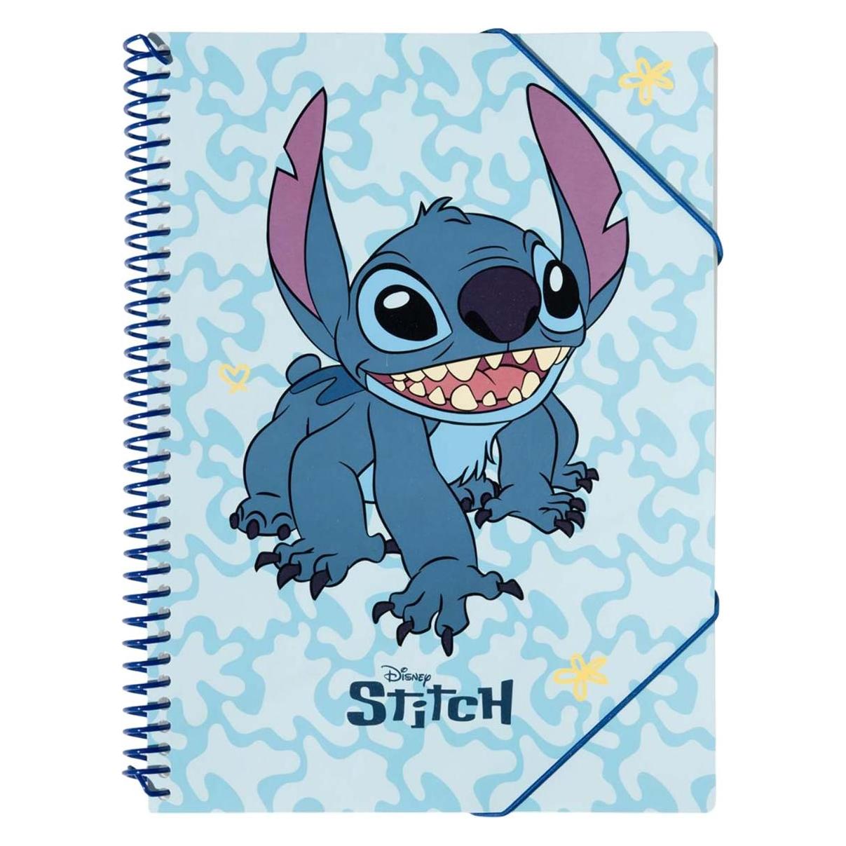 Disney Stitch - A4-Ordner mit Gummiband + 30 transparente T-Shirts (A4) (CFA403)