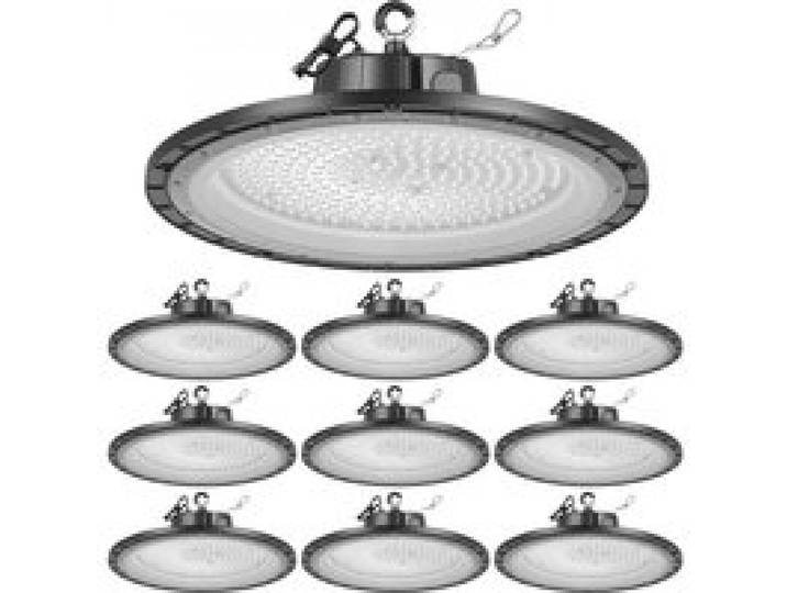 VEVOR 10er-Pack LED-Hallenstrahler, 5000 K, 200 W, 30000 lm, UFO-LED-Hallenbeleuchtung, IP65 wasserdicht, 100–277 V Weitspannung für Lager, Werkstatt, Fabrik, Fitnessstudio, Garage, Scheune