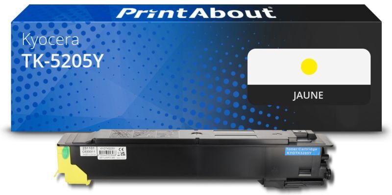 PrintAbout Toner compatible Kyocera TK-5205Y - Jaune Jaune