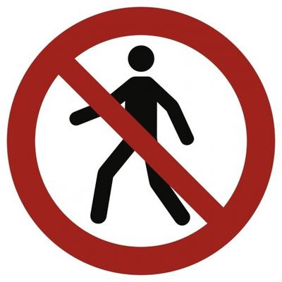 Für Fußgänger verboten ISO 7010, Kunststoff, Ø 400 mm